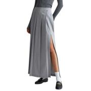 Twill Geplooide Rok Liu Jo , Gray , Dames