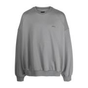 Grijze Logo Sweatshirt Katoen Ronde Hals Juun.J , Gray , Heren