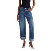 Cropped Straight Jeans Array Large Liu Jo , Blue , Dames