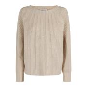 Stijlvolle Gebreide Top Ermanno Scervino , Beige , Dames