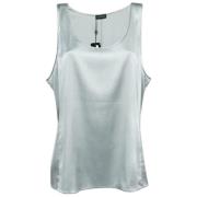 Pre-owned Satin tops Armani Pre-owned , Gray , Dames