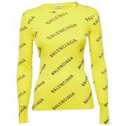 Pre-owned Fabric tops Balenciaga Vintage , Yellow , Dames