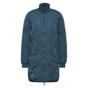 Lange Blouson Jas met Opstaande Kraag Cecil , Blue , Dames