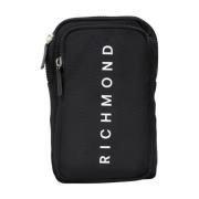 Zwarte heuptas met voorlogo Richmond , Black , Heren