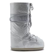 Glitter Icon Zilver Laarzen Moon Boot , Gray , Dames