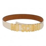 Pre-owned Leather belts Moschino Pre-Owned , Beige , Dames