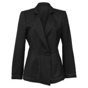 Pre-owned Wool outerwear Armani Pre-owned , Black , Dames