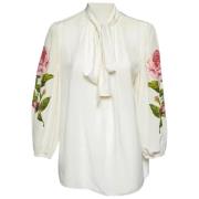 Pre-owned Silk tops Dolce & Gabbana Pre-owned , Beige , Dames