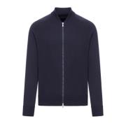 Blauwe Wol Zip Sweater Paolo Fiorillo Capri , Blue , Heren