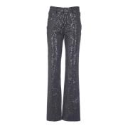 Wijde broek Rotate Birger Christensen , Black , Dames