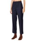 Wollen Flanellen Broek Max Mara , Blue , Dames