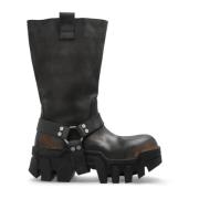 Leren laarzen Bulldozer Balenciaga , Brown , Heren