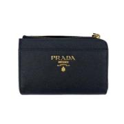 Pre-owned Leather wallets Prada Vintage , Black , Dames