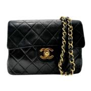 Pre-owned Leather chanel-bags Chanel Vintage , Black , Dames