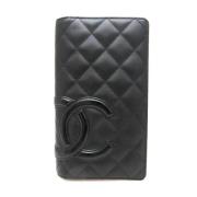 Pre-owned Leather wallets Chanel Vintage , Pink , Dames