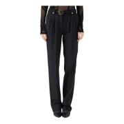 Zwarte Sigarettenbroek met Pincetten Versace Jeans Couture , Black , D...