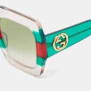 Pre-owned Acetate sunglasses Gucci Vintage , Green , Dames