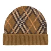 Kasjmier Gebreide Beanie Muts Burberry , Green , Heren