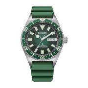 Automatisch Groen Siliconen Horloge Citizen , Green , Heren