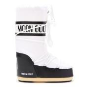 Witte Nylonlaarzen, Unisex Design Moon Boot , White , Heren