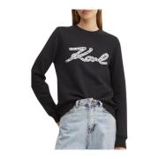 Punt boucle handtekening sweat 246w1812 Karl Lagerfeld , Black , Dames