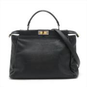 Pre-owned Leather fendi-bags Fendi Vintage , Black , Dames