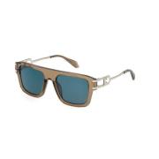 Blauwe Lens Glanzend Bruine Zonnebril Just Cavalli , Brown , Unisex