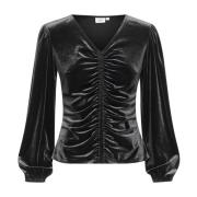 Elegante Hebasz Zwarte Blouse Saint Tropez , Black , Dames