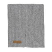 Kasjmier Nekwarmer Geribbeld Patroon Leren Patch Ermenegildo Zegna , G...