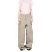 Baggy Vijf-Pocket Broek N21 , Beige , Dames