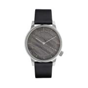 Roestvrijstalen leren band herenhorloge Komono , Gray , Heren