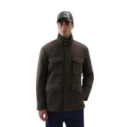 Donkergroene Ripstop Sherpa Field Jas Woolrich , Green , Heren