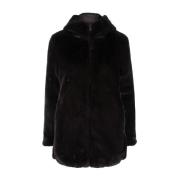 Omkeerbare Faux Fur Jas Save The Duck , Brown , Dames