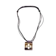 Pre-owned Fabric necklaces Hermès Vintage , Brown , Dames