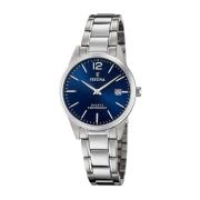 Blauw Stalen Dames Quartz Horloge Festina , Gray , Dames