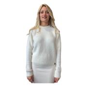 Witte Mohair Trui Ribgebreid Colmar , White , Dames