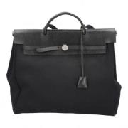 Pre-owned Leather handbags Hermès Vintage , Black , Dames