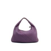 Pre-owned Leather shoulder-bags Bottega Veneta Vintage , Purple , Dame...