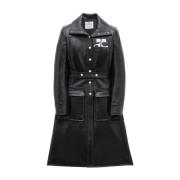 Vinyl Trenchcoat in Zwart Courrèges , Black , Dames