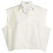 Pre-owned Fabric tops Balenciaga Vintage , White , Dames