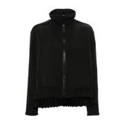 Zwarte Technische Jersey Blouson Jas Sacai , Black , Dames