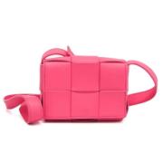 Pre-owned Leather shoulder-bags Bottega Veneta Vintage , Pink , Dames