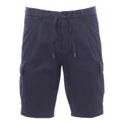 Blauwe Cargo Linnen Katoen Shorts Briglia , Blue , Heren