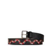 Pre-owned Canvas belts Gucci Vintage , Black , Dames