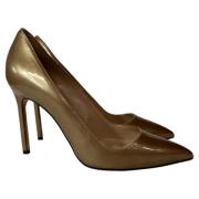 Pre-owned Leather heels Manolo Blahnik Pre-owned , Brown , Dames