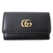 Pre-owned Leather key-holders Gucci Vintage , Black , Dames