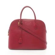 Pre-owned Leather handbags Hermès Vintage , Red , Dames