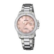 Roze Stalen Dameshorloge Quartz Festina , Gray , Dames