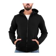 Zwarte hoodie met rits Colmar , Black , Heren