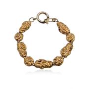 Pre-owned Metal bracelets Chanel Vintage , Yellow , Dames